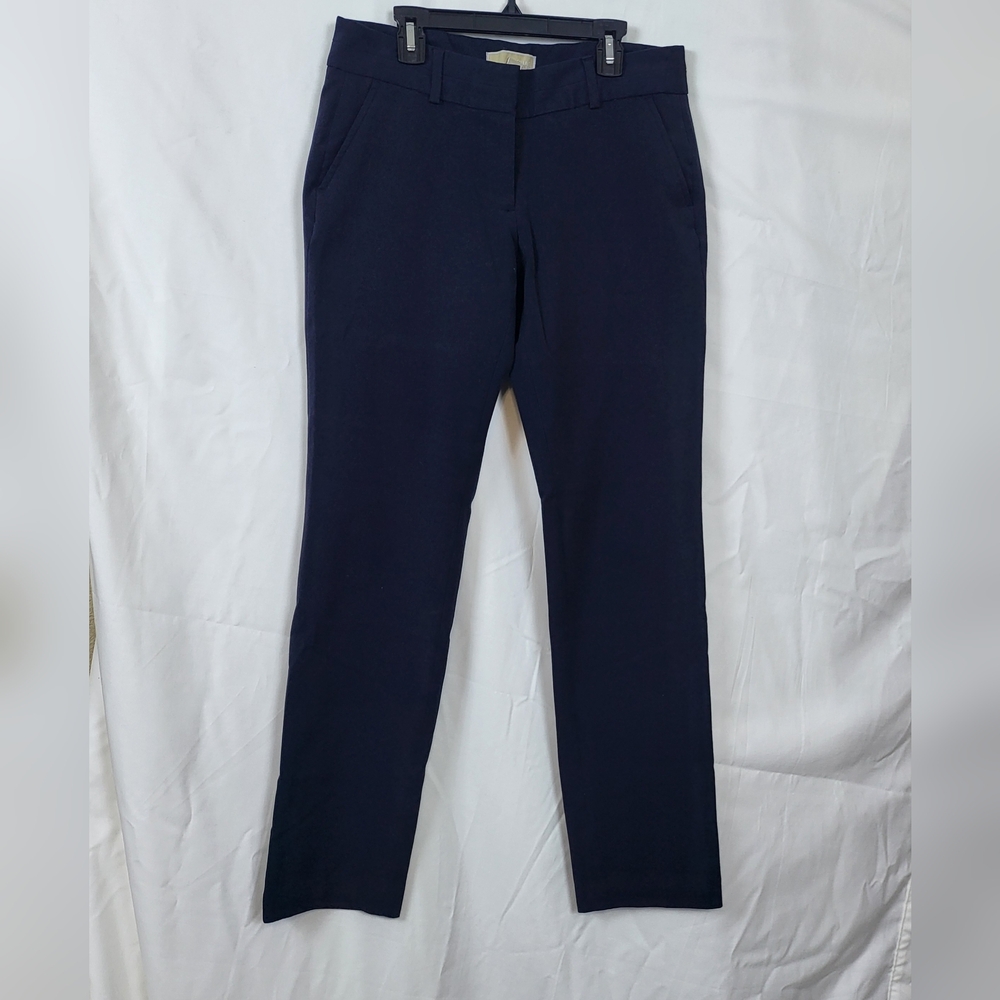 Michael Kors Womens Navy‎ Blue Straight Leg Career Preppy Pants Size 4 Academia